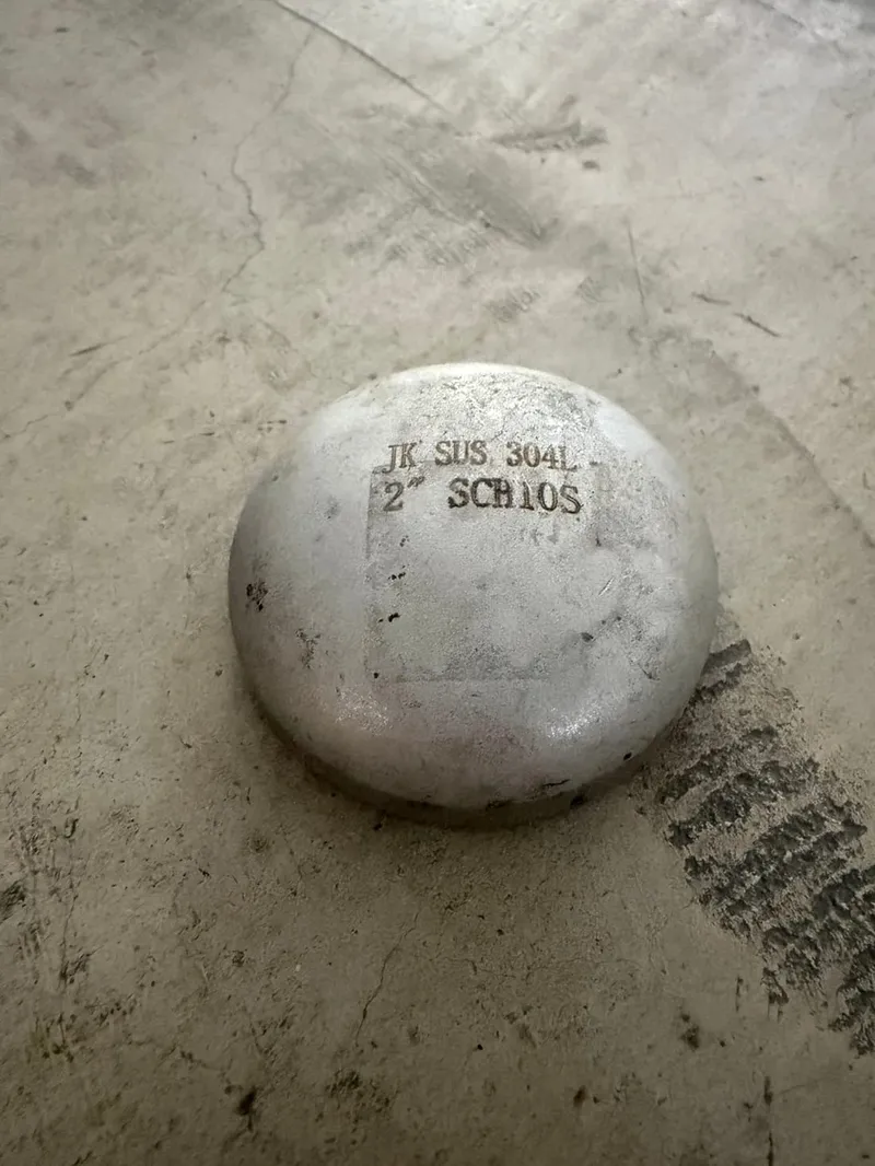 ฝาอุดสแตนเลส SUS 304L ขนาด 2 นิ้ว SCH10S สำหรับปิดปลายท่อ